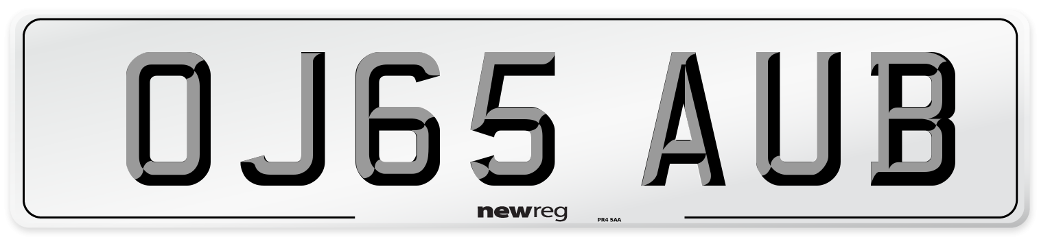 OJ65 AUB Number Plate from New Reg